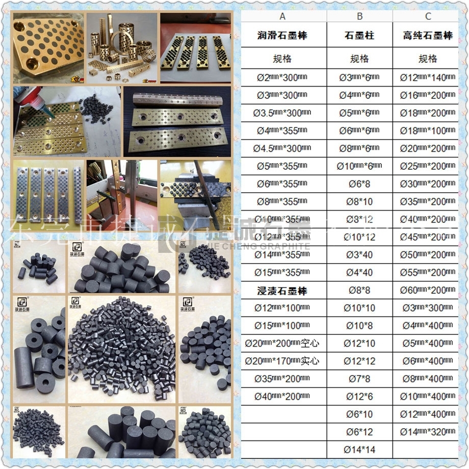 供應6*8mm石墨柱